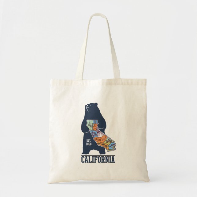 Bolso De Tela Camiseta Golden State de California (Frente)
