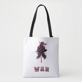 Bolso De Tela Camiseta Gráfica Artística del Guerrero Samurái –