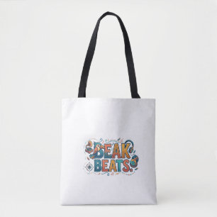 Bolso De Tela Camiseta gráfica de Beak Beats – divertida música