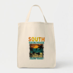 Bolso De Tela Camiseta gráfica de Vibra Tropical de la tripulaci