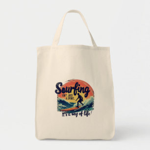 Bolso De Tela Camiseta gráfica de Vibra Tropical de la tripulaci