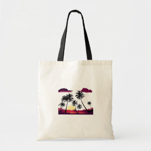 Bolso De Tela Camiseta gráfica de Vibra Tropical de la tripulaci