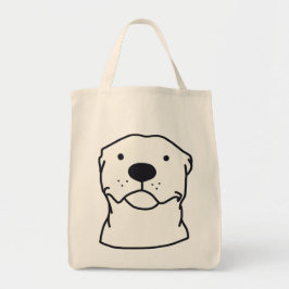 Bolso De Tela Camiseta minimalista de Ilustracion de perro - Cut