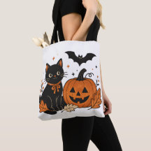Camiseta Retro Halloween Gato Negro Calabaza Estam
