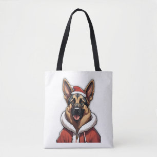 Bolso De Tela Camiseta Santa Dog Premium