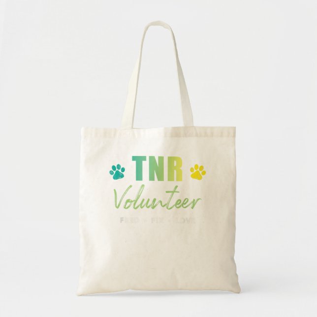 Bolso De Tela Camiseta TNR, voluntaria de TNR, amor por la soluc (Frente)