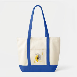 Bolso De Tela Camiseta V-Neck de girasol para mujer |