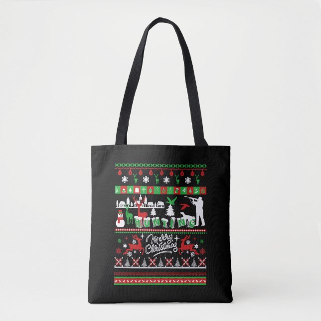 Bolso De Tela Camisetas de caza - Camisa de Navidades de caza (Anverso)