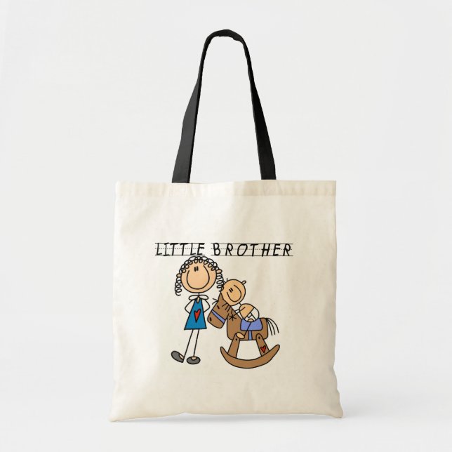 Bolso De Tela Camisetas de pequeño Brother del caballo mecedora (Frente)