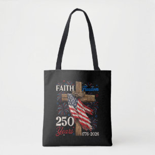 Bolso De Tela Camisetas del 4 de Julio 250 Años Fe y Libertad Ch