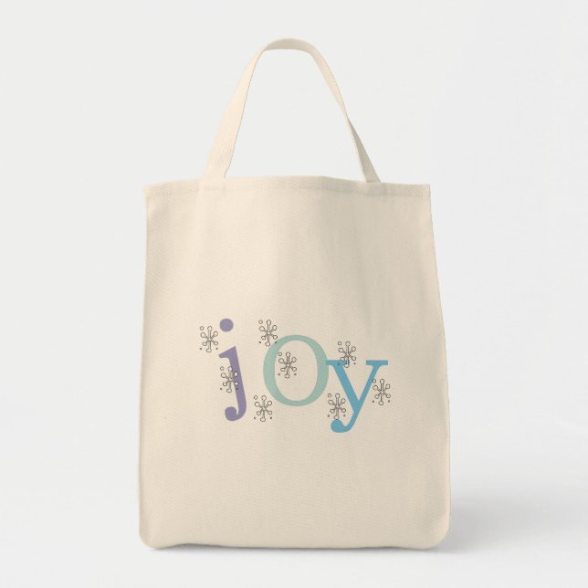 Bolso De Tela Camisetas navideñas JOY y regalos (Frente)