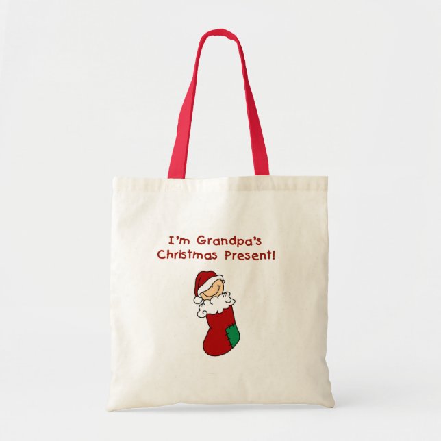 Bolso De Tela Camisetas y regalos actuales de Navidad del abuelo (Frente)
