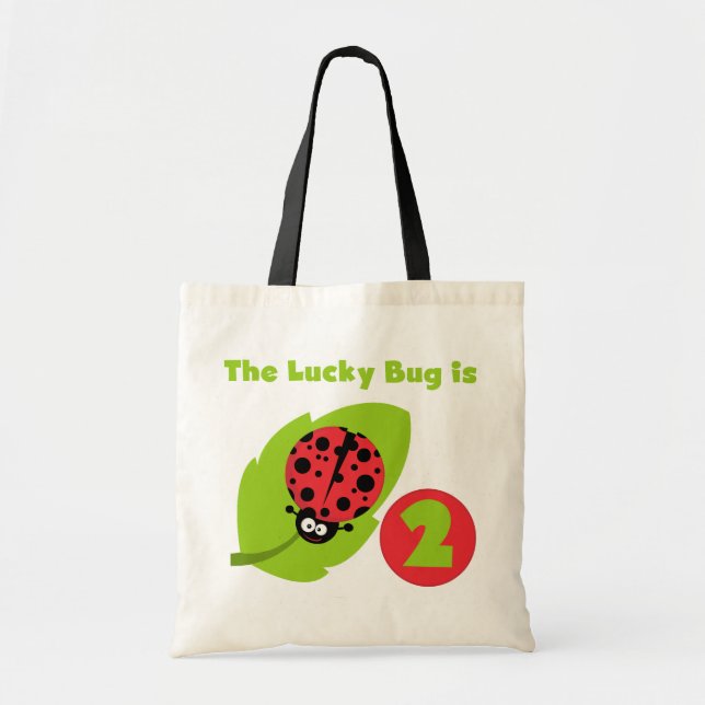 Bolso De Tela Camisetas y regalos de cumpleaños de Lucky Bug (Frente)