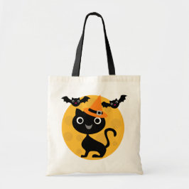 Bolso De Tela Camisetas y regalos de Halloween del gato y de los