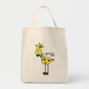 Bolso De Tela Camisetas y regalos de jirafa con figuras de palit