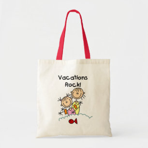 Bolso De Tela Camisetas y regalos de la roca de las vacaciones
