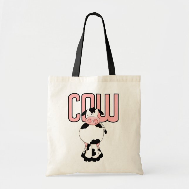 Bolso De Tela Camisetas y regalos de la vaca (Frente)