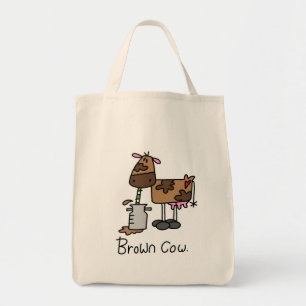 Bolso De Tela Camisetas y regalos de la vaca de Brown