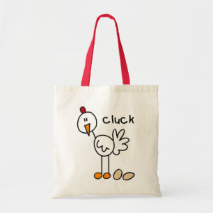 Bolso De Tela Camisetas y regalos de pollo dice cluck