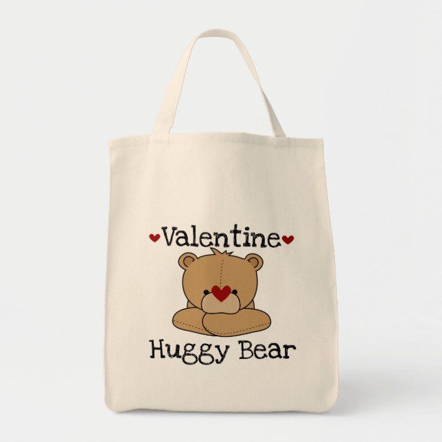 Bolso De Tela Camisetas y regalos de San Valentín Huggy Bear (Frente)