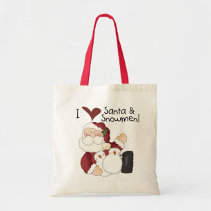 Bolso De Tela Camisetas y regalos de Santa y Snowmen