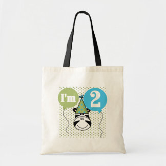 Bolso De Tela Camisetas y regalos de segundo cumpleaños de Zebra