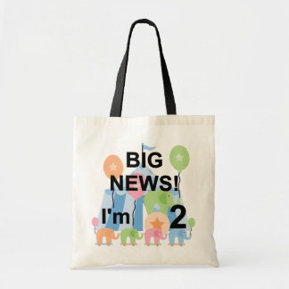 Bolso De Tela Camisetas y regalos del 2º cumpleaños de Big News
