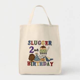 Bolso De Tela Camisetas y regalos del 2º cumpleaños del beisboli