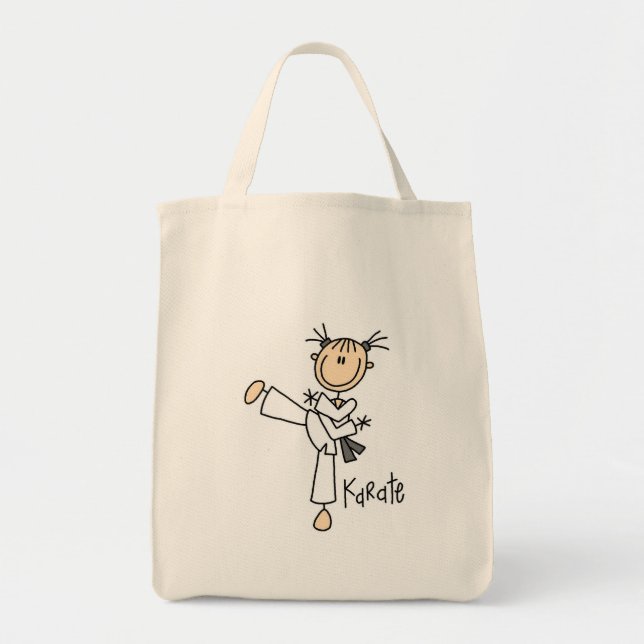Bolso De Tela Camisetas y regalos del chica del karate (Frente)