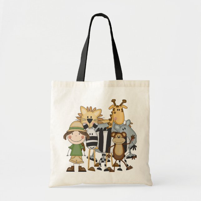 Bolso De Tela Camisetas y regalos del chica del safari (Frente)