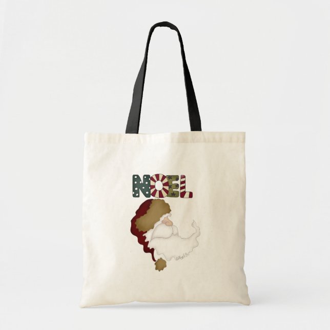 Bolso De Tela Camisetas y regalos del feriado de Santa Noel (Frente)