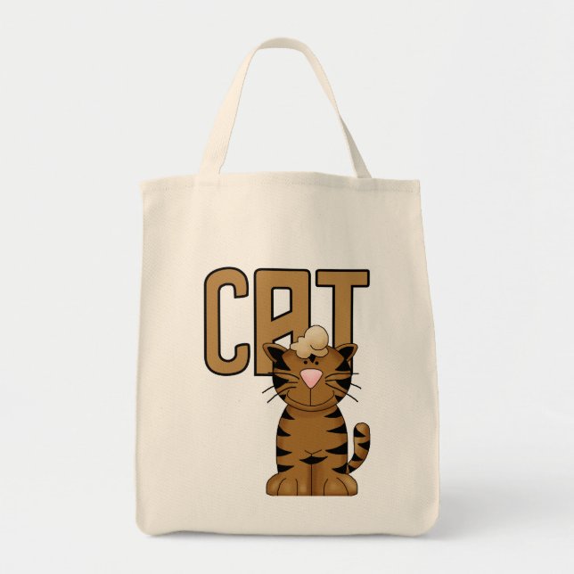 Bolso De Tela Camisetas y regalos del gato (Frente)