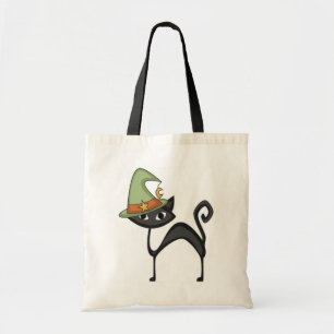 Bolso De Tela Camisetas y regalos del gato de Halloween