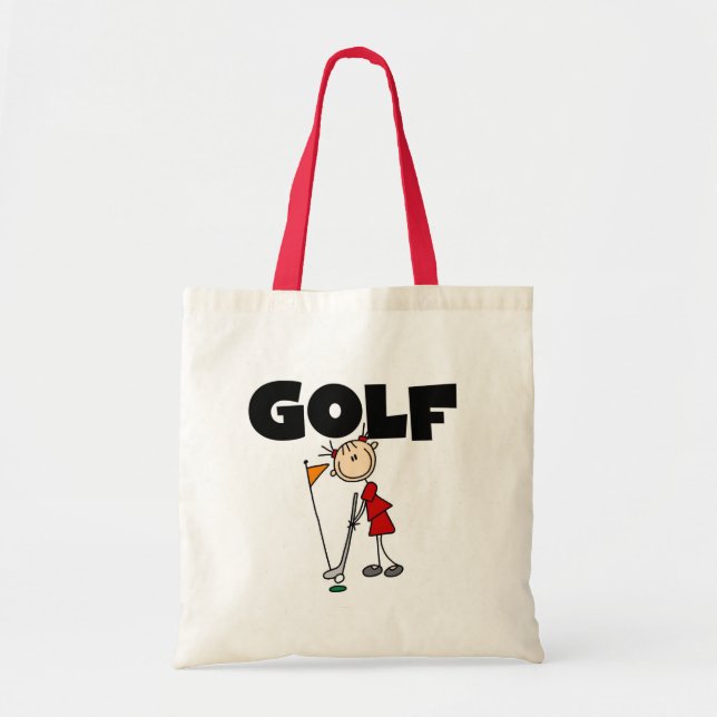 Bolso De Tela Camisetas y regalos del GOLF de los chicas (Frente)