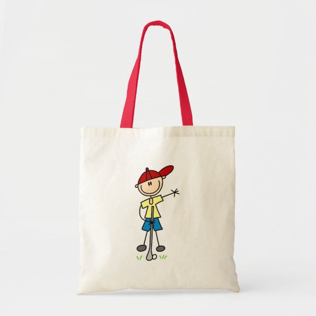 Bolso De Tela Camisetas y regalos del golfista del muchacho (Frente)