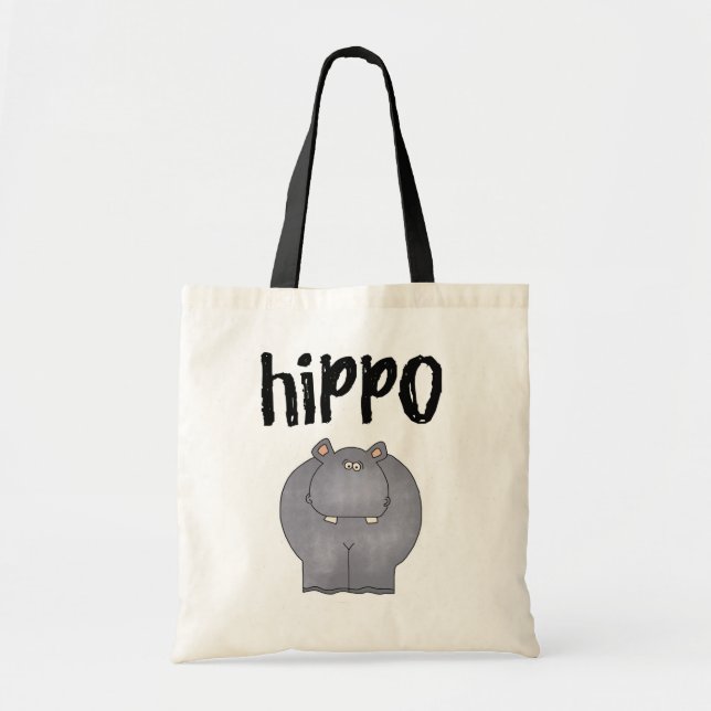 Bolso De Tela Camisetas y regalos del hipopótamo (Frente)