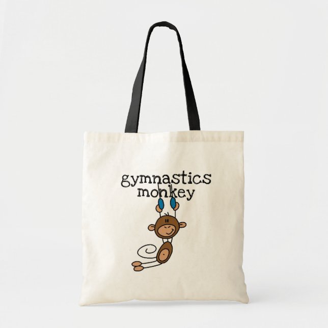 Bolso De Tela Camisetas y regalos del mono de la gimnasia (Frente)