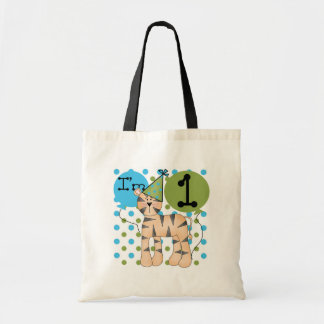 Bolso De Tela Camisetas y regalos del primer cumpleaños del tigr