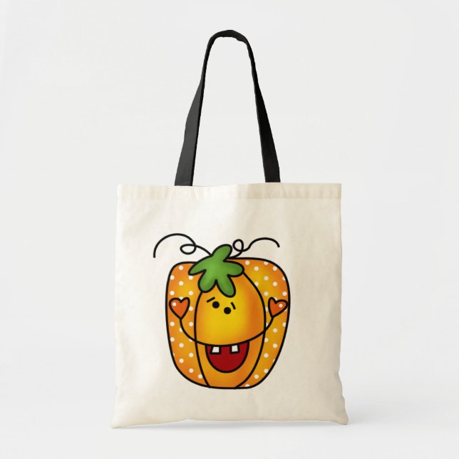 Bolso De Tela Camisetas y regalos felices de Jack O Lantern (Frente)