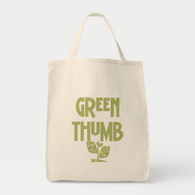 Bolso De Tela Camisetas y regalos Green Thumb Gardening (Frente)