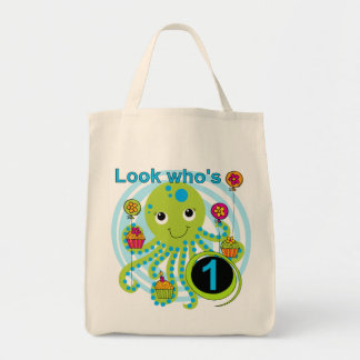 Bolso De Tela Camisetas y regalos Octopus de primer cumpleaños