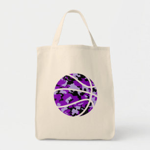 Bolso De Tela Camo de baloncesto púrpura - Basketb de camuflaje 