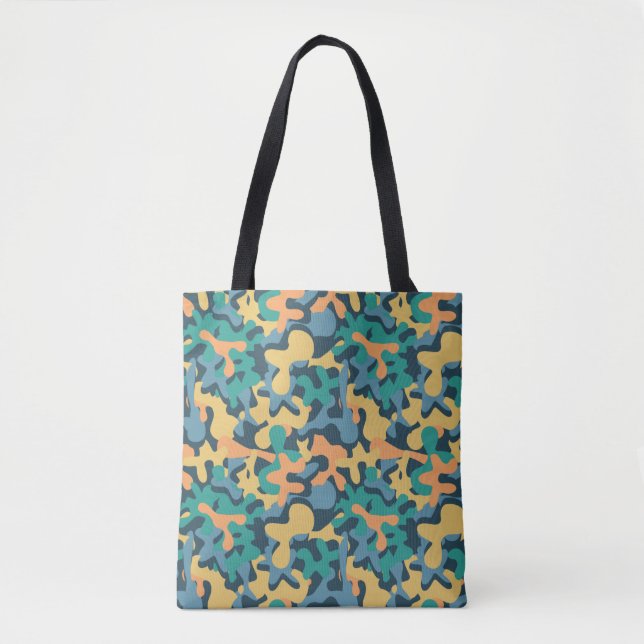 Bolso De Tela Camo de firma de arcoiris silenciado (Anverso)