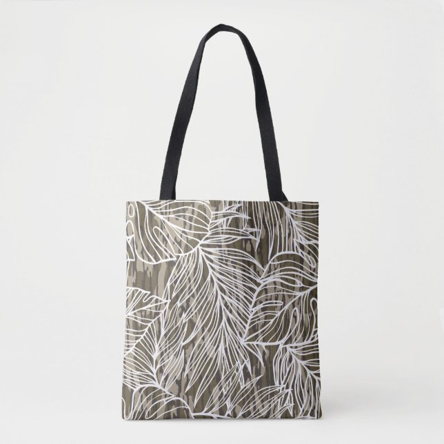 Bolso De Tela Camo de Fondos Botánicos Perfectos (Anverso)