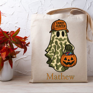 Bolso De Tela Camo Halloween Ghost Candy Hunter Trick O Trek