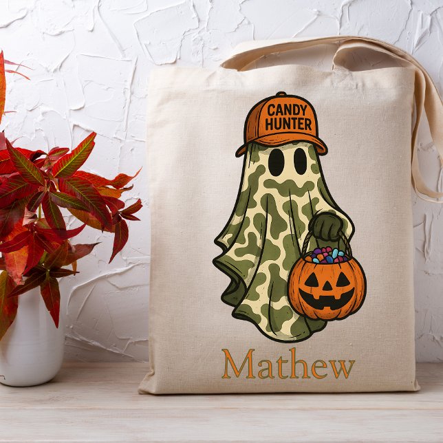 Bolso De Tela Camo Halloween Ghost Candy Hunter Trick O Trek (Subido por el creador)