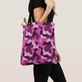 Bolso De Tela Camo Rosa Caliente Y2K Pinkcore