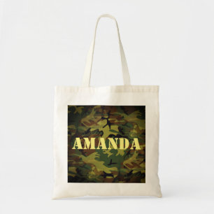 Bolso De Tela Camo verde