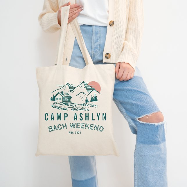 Bolso De Tela Camp Bachelorette Mountain Cabin Tote Bag (Subido por el creador)