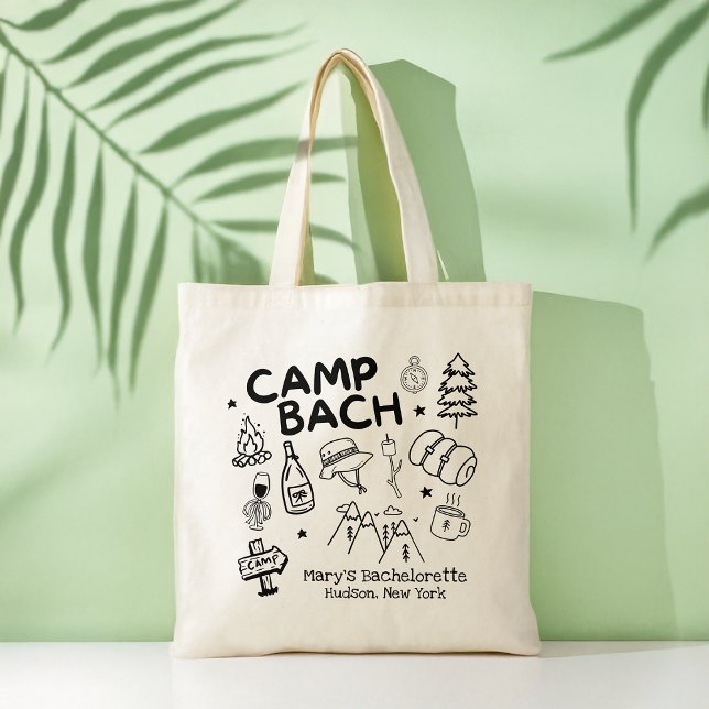 Bolso De Tela Camp Bachelorette Personalizado Bachelorette Tote  (Subido por el creador)